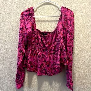 Urban Outfitters peplum long sleeve top